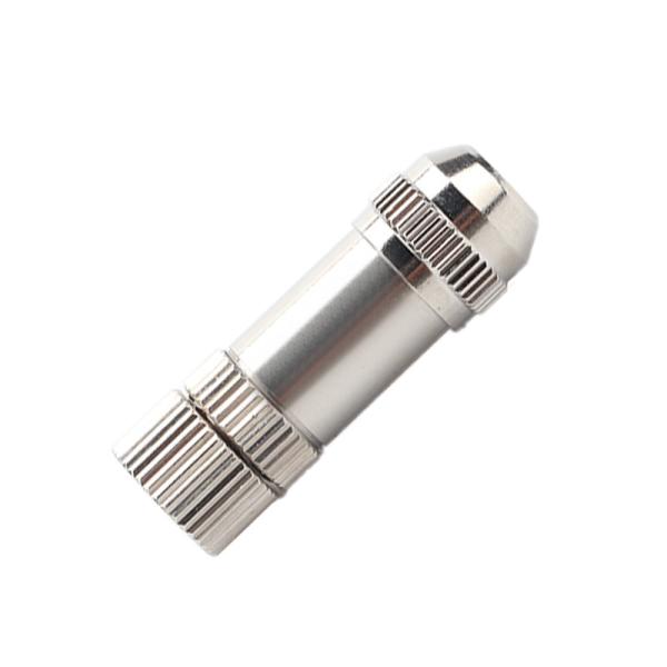 Conector circular à prova d'água M8 Conector feminino blindado de metal montado, à prova d'água IP67