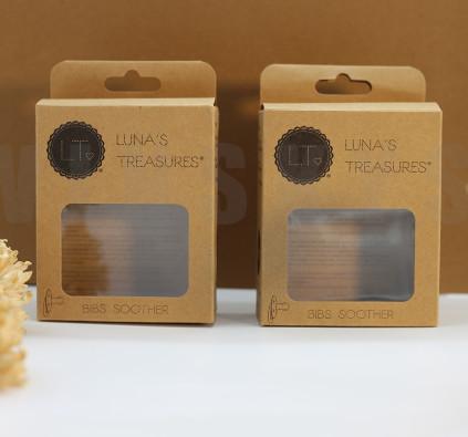 Tuck Flap Punch Partition CMYK Kraft Paper Gift Boxes Paper Box with Window