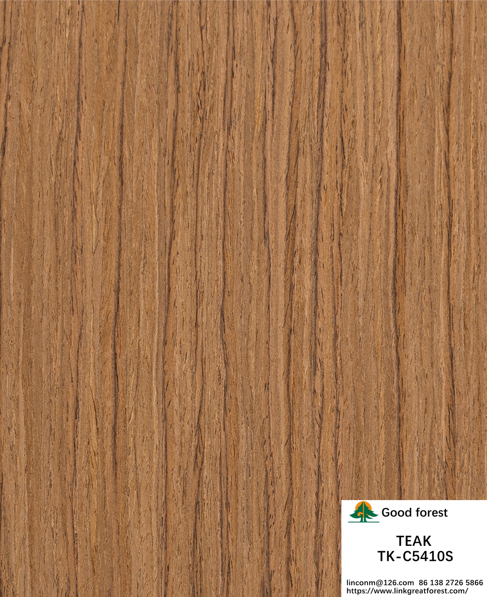 Recon Wood Veneer Of Teak Slice Cut Technics With Straight Grain For For Door Face Lengthened Size 2850mm TK-017S/236S/536S/829S/982S/5410S