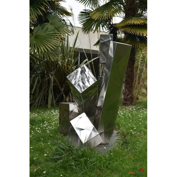 Artistic Installation Large Outdoor Abstract Stainless Steel Sculpture for Home Decor