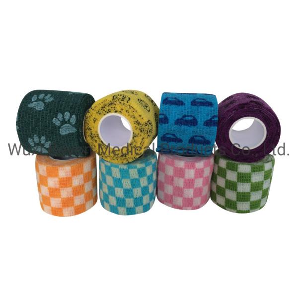 Blue Non Woven Cohesive Bandage Vet Self-Adhesive Flexible Wrap
