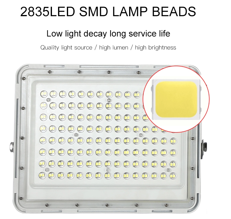 aterproof outdoor ip66 die cast aluminum smd 60w 100w 150w led solar flood lamp