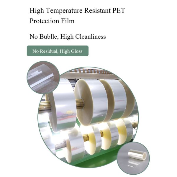 High Clarity Printable Self Adhesive PET Protection Film for LCD Glass Touch Panel Silicone Parts and Monitor