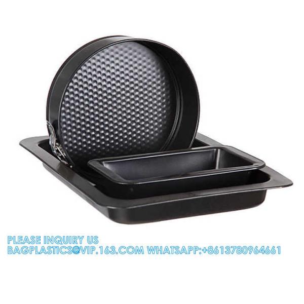 Wholesale Home Kitchen Thicken Nonstick Oven Black 6-13 Inch Tray Round Bakeware Baking Set Tray Oven Baking Pans