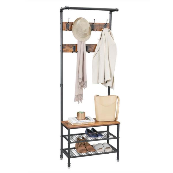 Coat Rack and Bench for Entrance, Hallway Furniture, Industrial Design Furniture, HSR37BX
