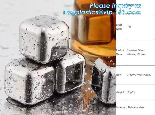 stainless steel whisky stones free sample reusable metal ice cubes, Stainless Steel Whiskey Chilling Rocks Ice Cube Whis