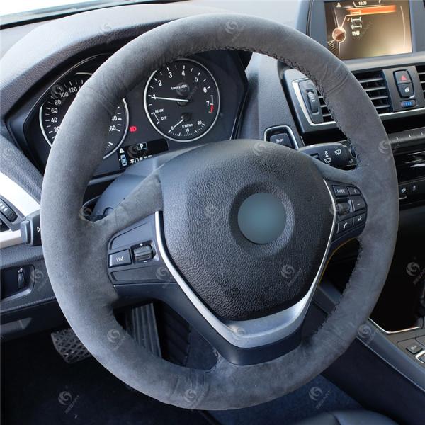 Custom Black Suede Steering Wheel Cover for BMW 3 Series F30 F34 Gran 2 Series F22 Coupe F23 4 Series F32 F36 F20