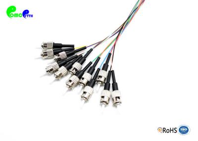 12F 12 trança de fibra ótica 900μm do ST UPC do modo da cor 0.9mm única com boa resistência do esmagamento da confiança
