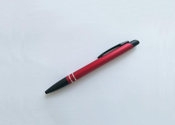 Popular clips Aluminium bar Brushed Metal Promotion Pen with Laser Logo (M112)