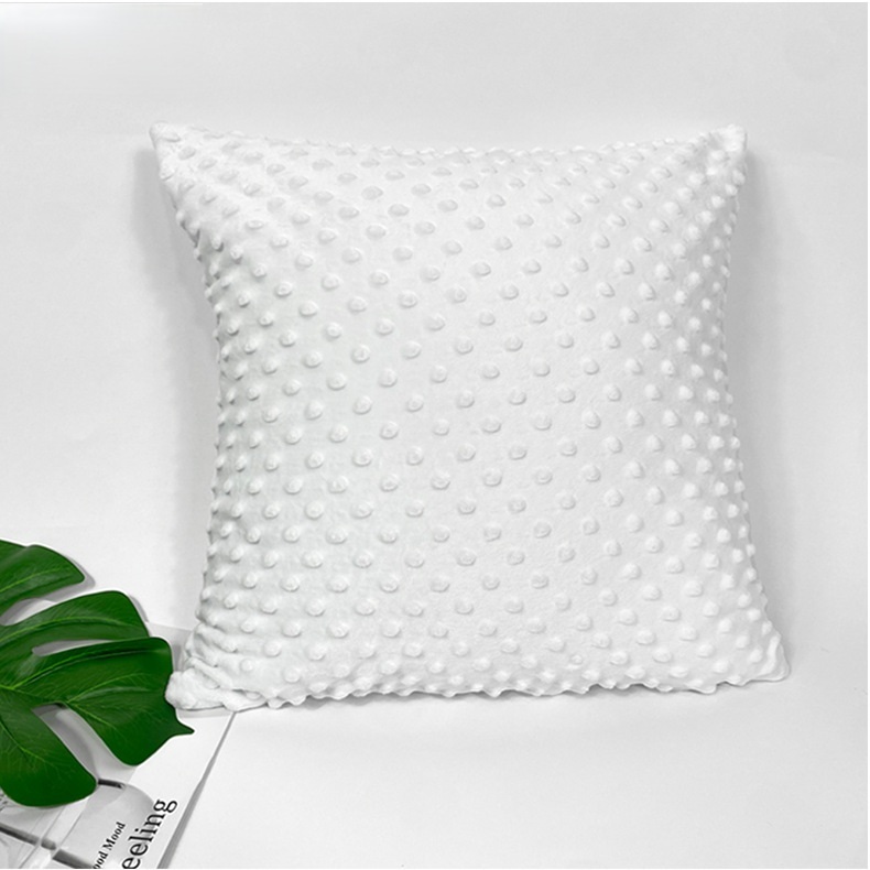 Home Decor 40×40cm Comfort Sublimation Fleece Minky Pillowcase Back With Short Plush