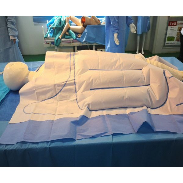 Cobertor de aquecimento pediátrico ICU Sistema de controle de aquecimento SMS Unidade de ar sem tecido cor branca tamanho crianças