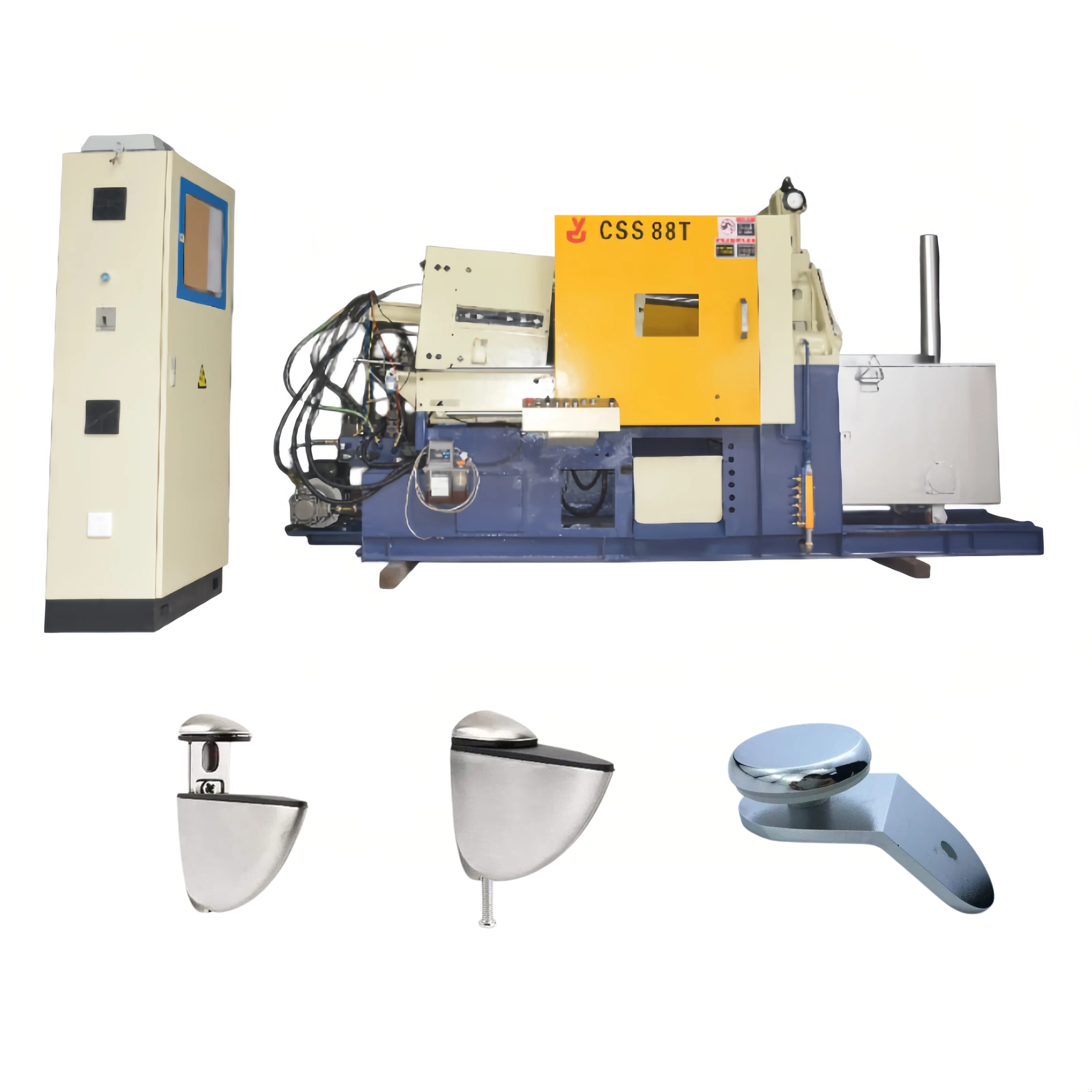 Hot Chamber Die Casting Machine Zamak 3 5 Glass Clip Diecast Machine Glass Clamp Diecast Machine 
