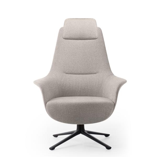 Modern Fabric Comfortable Supreme Seating Office Lounge Chair And Ottoman