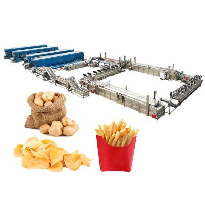 Batatas fritas batatas fritas bastão fazer máquina linha de produção para espessura perfeita