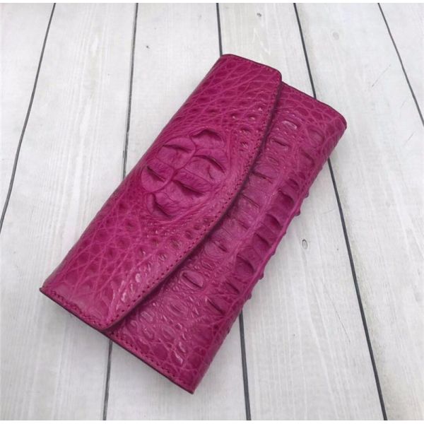 Authentic True Crocodile Skin Women's Long Chic Wallet Female Card Holders Exotic Real Alligator Leather Lady Clutch