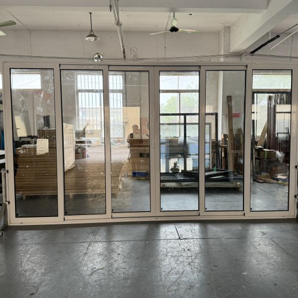 Customized Aluminium Sliding Glass Doors Double Tempered Glass Sound Proof Sliding Door