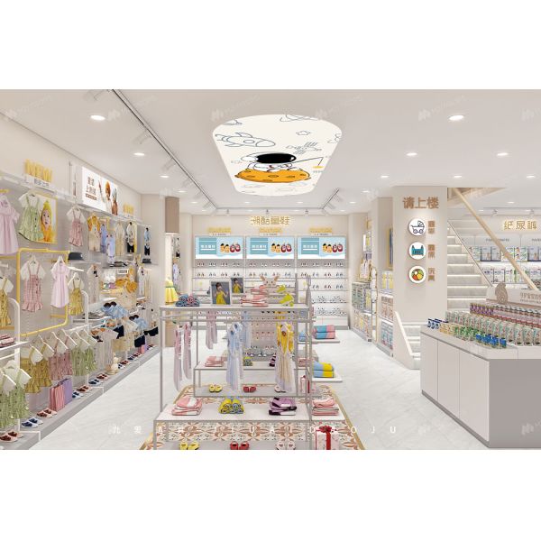 BBC020 Fashion-Forward Baby Clothes Display Baby Shop Interior Design for Customized Store Display Furniture