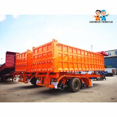 Usado para transportar pedras 3 eixos 5 eixos 60Tons elevam Tipper Semi - exportação do reboque a Cazaquistão, Usbequistão.