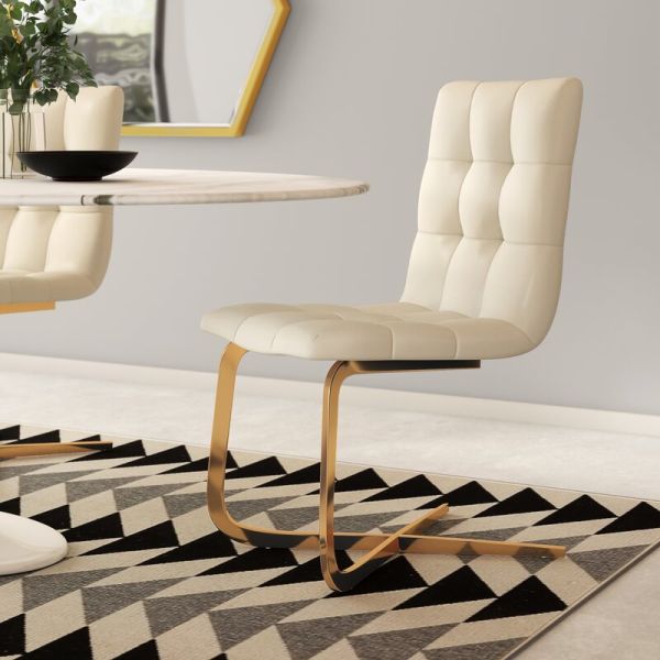 910mm Gold Metal Frame Modern Leisure Leather Chair for Living Room