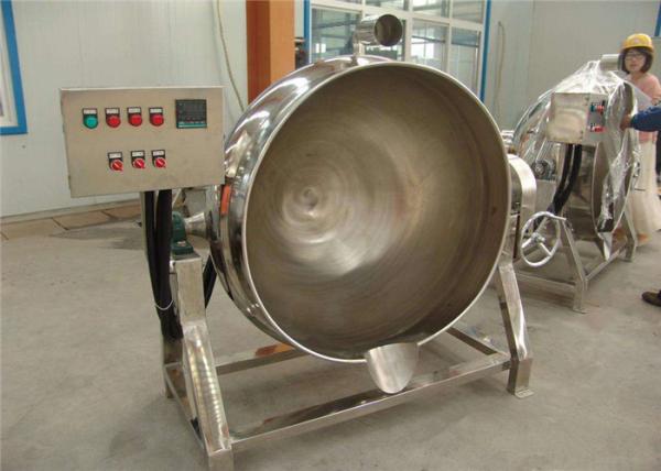 Tomato Jam Tilting Steam Kettle , Industrial Kettle Boiler Stainless Steel Material