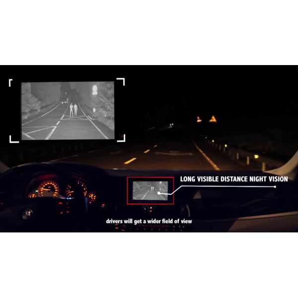 Infrared CMOS 200m Car Night Vision Camera For Safety Driving