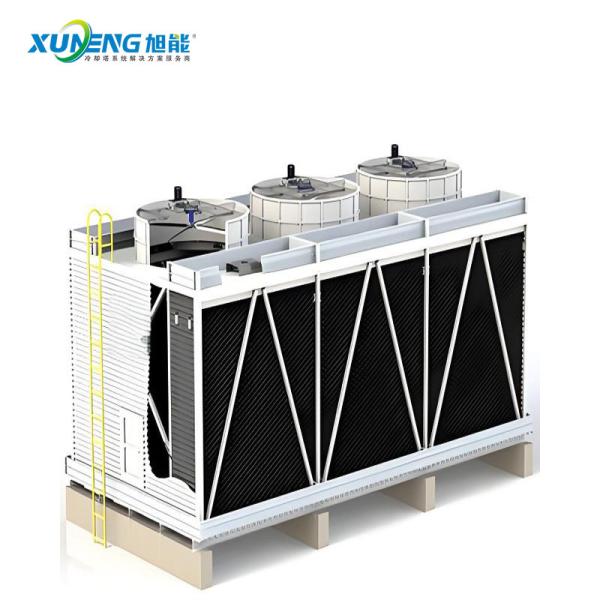 250000 KG Weight Open Square Cross-flow Cooling Tower with FRP Spray Propulsion in Lightweight Design