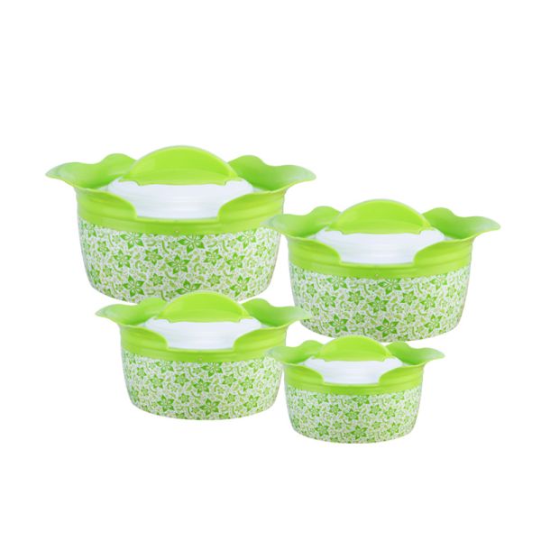 4pcs magnolia flower pot 410 stainless steel casserole hot pot set with lid cover