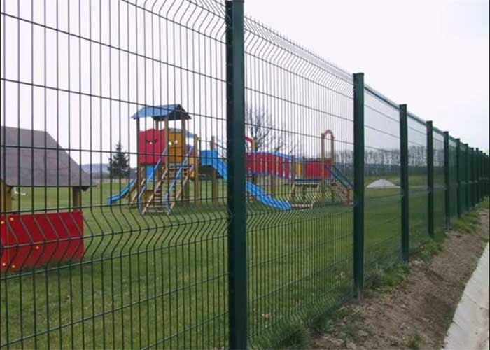 RAL6005 сетка зеленого цвета v ограждая PVC покрыла разделительную стену 3M на открытом воздухе
