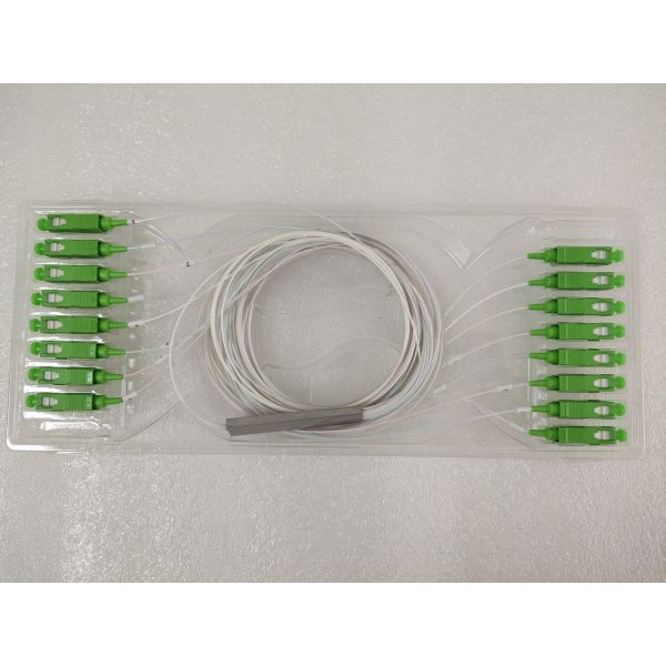 Fiber Optic 1x16 SC APC PLC Splitter 1 meter Mini Steel Tube 900um