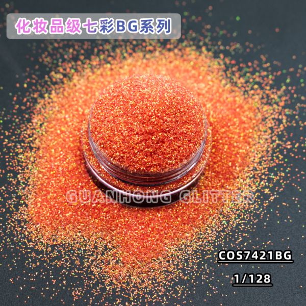 Luminous Yellow Purple Cosmetic Biodegradable Glitter Makeup Powder Bulk DIY Art 1/128