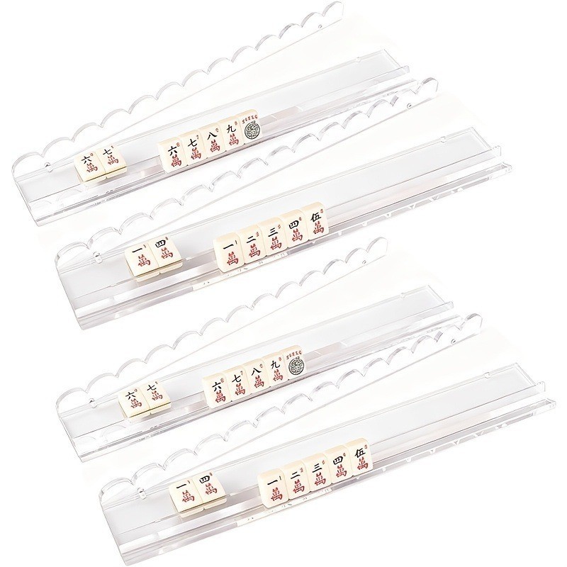 Custom Acrylic Mahjong Tile Pusher Rack — Thickened Mahjong Tile Holder, Magnetic Design, Factory Bulk Supply