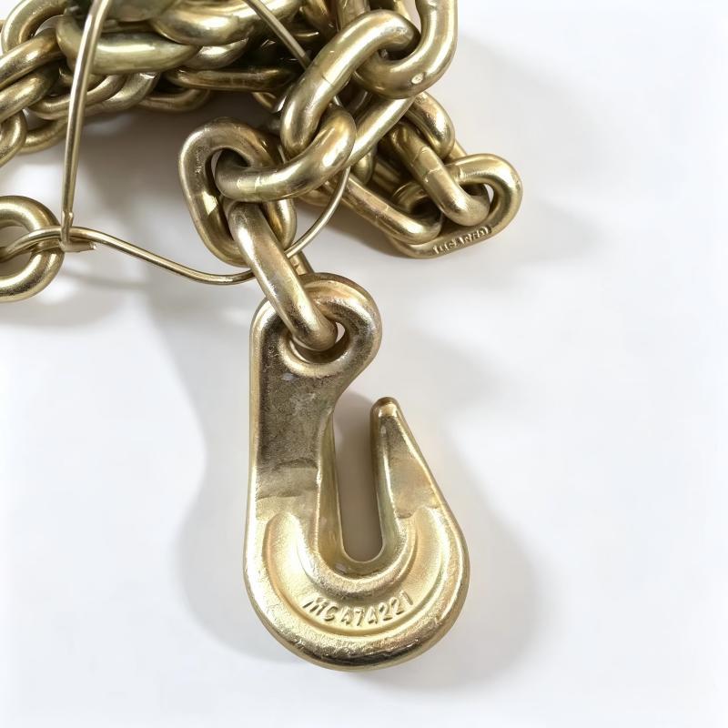 Heavy Duty G80 Binder Chain Galvanized Tie Down Chain Customzied With Bent Eye