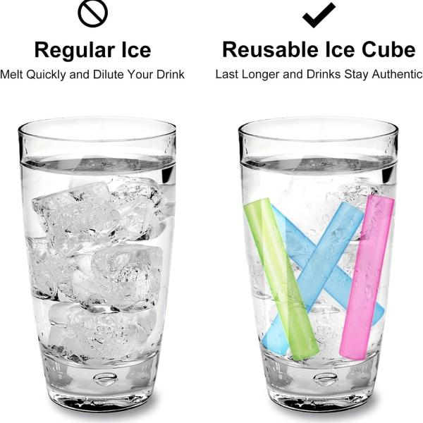 35g Customized Color Reusable Ice Cube Sticks for Freezable Water Bottle Cooling Rods