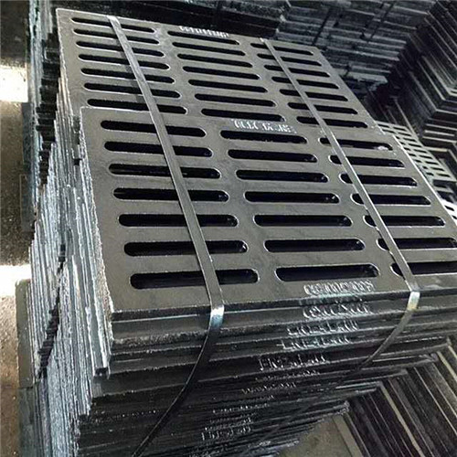 Customized Rectangle Cast Iron Sewer Grate Shock Absorption Size 400mm X 500mm