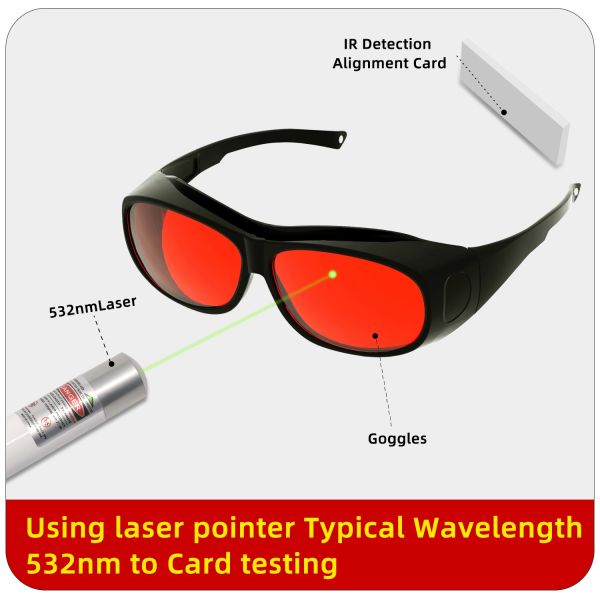 Laser Safety Glasses IPL 200-2000nm 1064 Fashion UV400 Eye Protective Safeti Fiber Radiation Goggle Laser Goggles