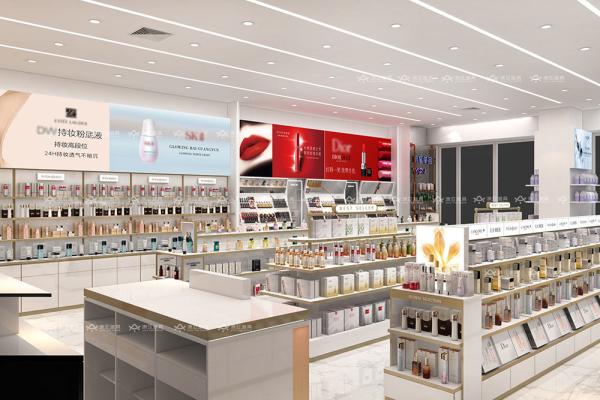 Space-saving Store Display Furniture Retail Display Cabinet for Cosmetic Store Fixtures and Perfume Shop Design