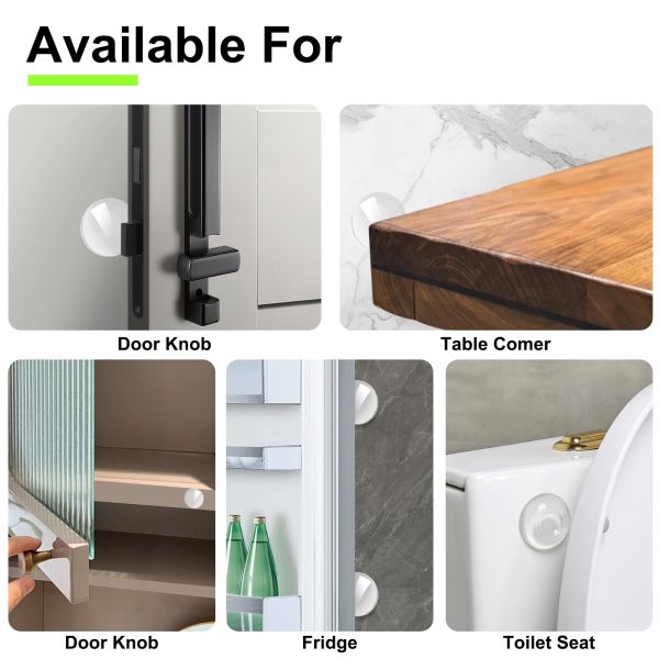 Стенная дверь ручка пробки дверной ручки Стенный щит Прозрачный круглый силиконовый охранник дверной пробки Стенный защитник