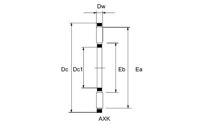 Толкните ролик иглы подшипников ролика иглы осевые и собрание AXK 2542 клетки