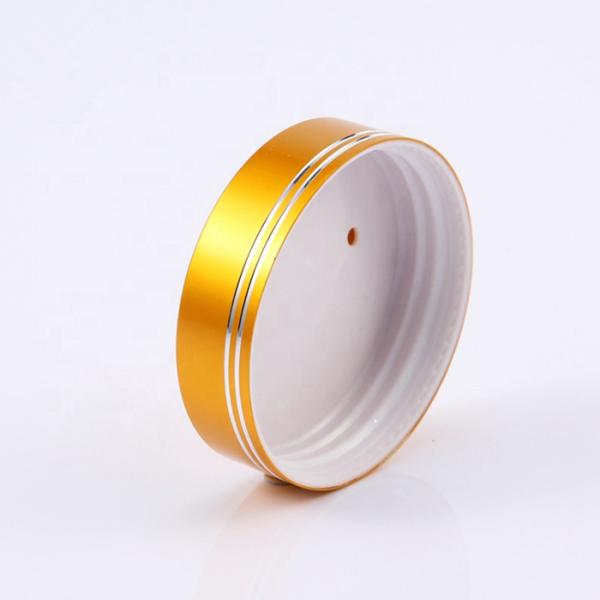 Metal Plastic Cosmetic Jar Lids 45mm Custom Made Bottle Caps For Wide Mouth Bottle