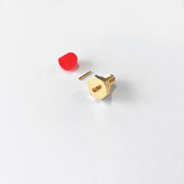 SMA-KYB2 RF Coaxial Connector 50Ω Female Straight with Gold-plated Brass for DC-18GHz Applications