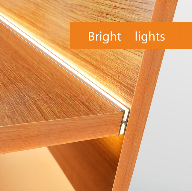 Lighting and Circuitry Design Aluminum Shelf Double Luminescence Glowing Showcase