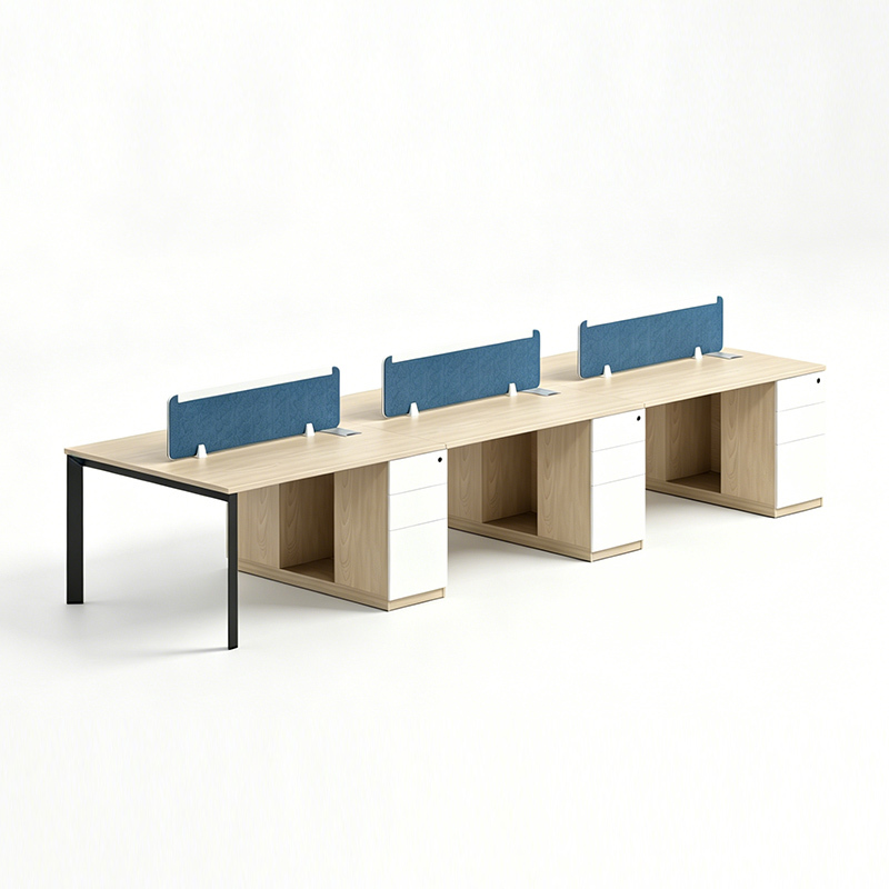 Custom Size Office Workstation Desks Designed with Melamine Board Desktop for Modular Office Furniture