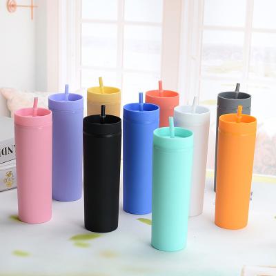 Minimalist Eco Friendly Custom Bpa Free 16oz PP Plastic Water Bottle with Straws
