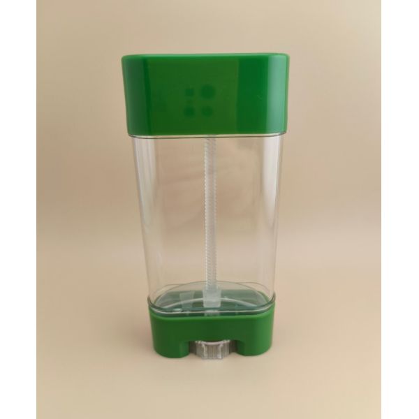 Emballage de baume à lèvres lisse clair avec couvercle vert 2315 pour les rouges à lèvres