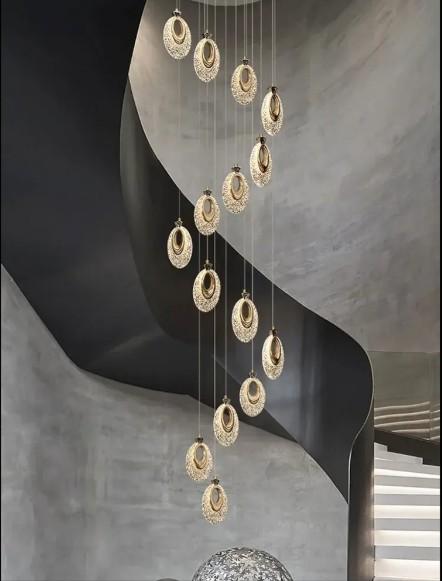 Customized Ultra Long Duplex Home Chandelier Light With AC 165-265V Input Voltage And 50000 Hours Lifespan