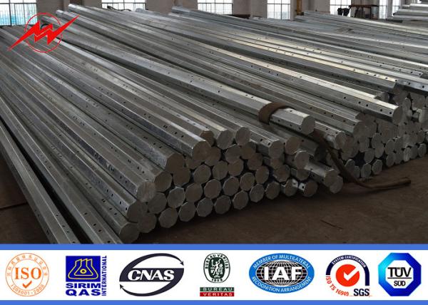 Metal elétrico pólos de serviço público da baixa tensão de Q345 HDG 32M 20KN/Pólo de aço laminado a alta temperatura