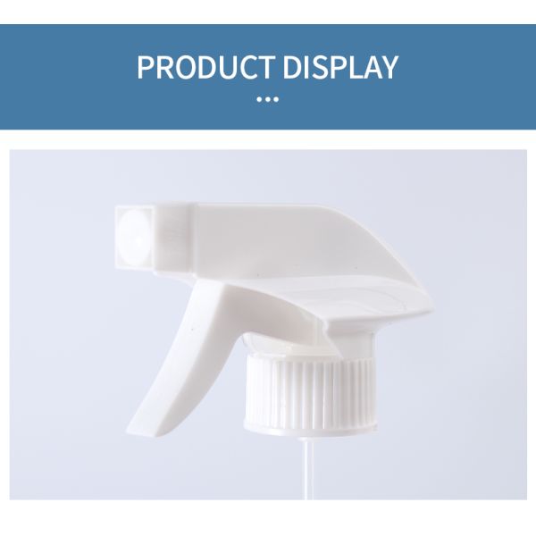 Non Spill Bottle Stopper White Plastic Pump Trigger Sprayer Bottle for Cleaning