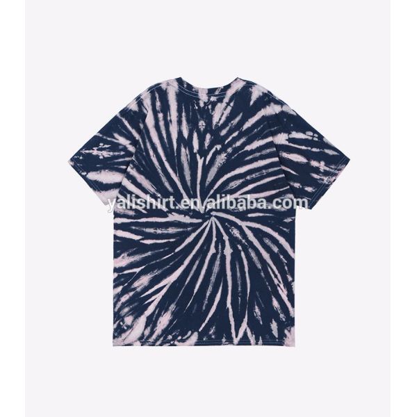 Stock wholesale high street tie dye shorts sleeves t shirts for men