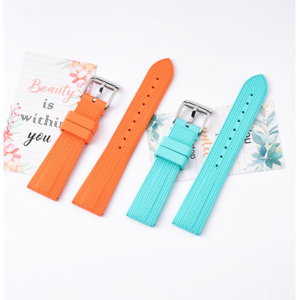 Vertical-Grain FKM Rubber Strap · Compatible With Smartwatches | Customizable Logo And Sizes - Wholesaler SHX With Fast Shipping