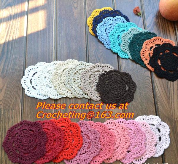Handmade crochet Pure manual processing wool woven mat cup mat, handmade cup mat